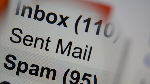 Email inbox - 110 unread messages