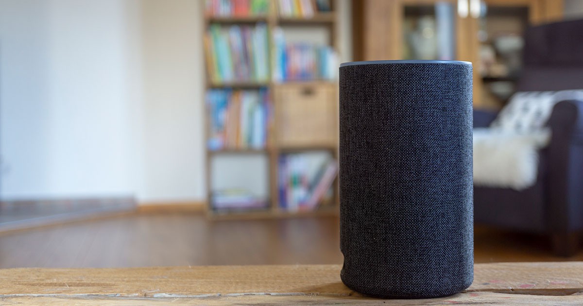 A smart speaker in the home