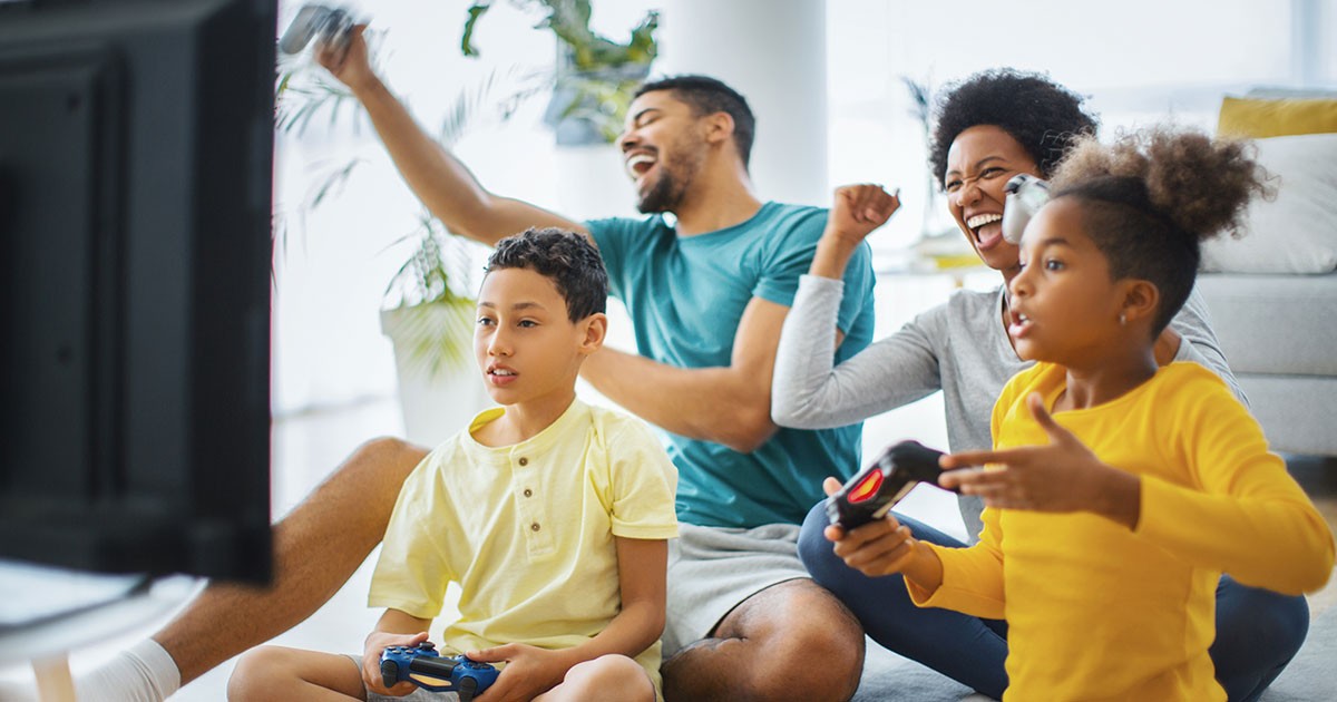 The whole family can play multiplayer video games together