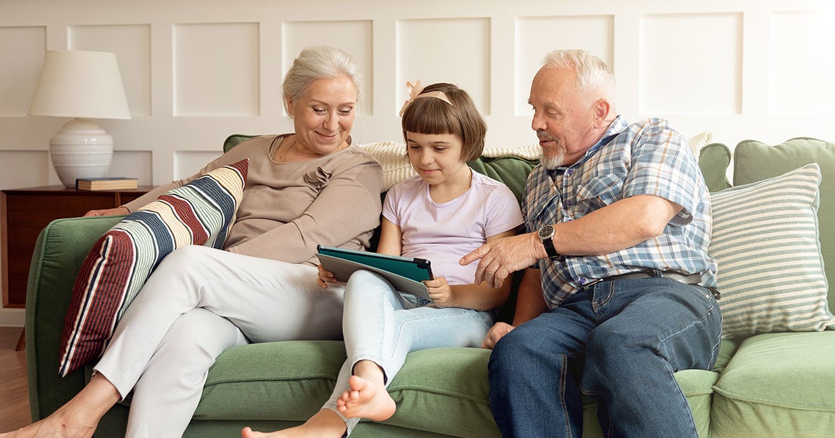 Seniors can enjoy online activities with their families