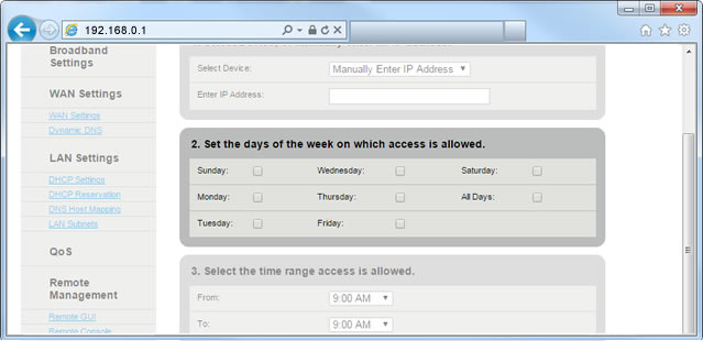 Schedule access to your WiFi using your modem