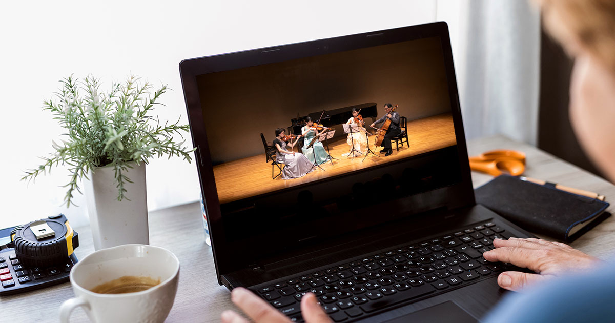 Virtual orchestra and classical music concerts can be live streamed from your device