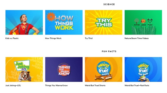 National Geographic Kids video library screenshot
