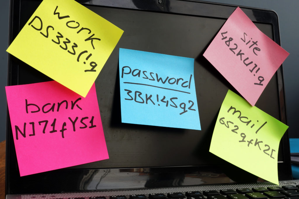 Some people store their WiFi password on sticky notes.